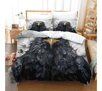 UMASQOPAM Eagle Comforter Covers for Boys Girls Duvet Cover 3D Printed Quilt Cover with Zipper Closure with Pillow Cases Soft Microfiber Bedding Set 3 Pieces Single(140x200cm)