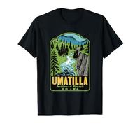 Umatilla National Forest North Fork John Day River Retro Art T-Shirt