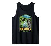 Umatilla National Forest North Fork John Day River Retro Art Tank Top