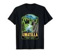 Umatilla National Forest North Fork John Day River Retro Art Value Graphic T-Shirt
