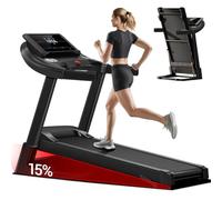 UMAY Treadmill with Incline 14 km/h, Treadmill for Home Foldable with 3.0 HP Motor and 3 Incline Levels, Foldable Treadmill for Home with 12 Training Programmes, Max Load 136 kg