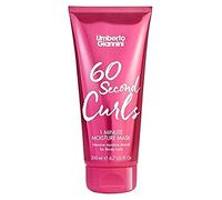 Umberto Giannini 60 Second Curls 1 Minute Detangling Moisture Mask 200ml Vegan Cruelty Free Hydrating Hair Treatment Cream to de-frizz Wavy, Curly and Coily Hair