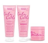 Umberto Giannini Coily Curls Shampoo, Conditioner and Styling Cream Set - Vegan & Cruelty Free Moisturising Shampoo, Conditioner Bundle with More than Moisture Hydrating Curl Cream for Curly Hair