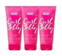 Umberto Giannini Curl Jelly Scrunching Jelly, Vegan & Cruelty Free Frizz Solution Gel for Curly or Wavy Hair, 200 ml (3 Pack)