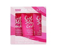 Umberto Giannini Curl Jelly Starter Kit - 3 x 50ml Curl Scrunching Jelly, Wash Shampoo & Care Conditioner