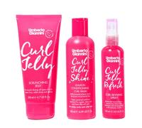 Umberto Giannini Curl & Styling Trio Set - Curl Scrunching Jelly, Refresh Jelly, Shine Leave-In Conditioner (3 Count)