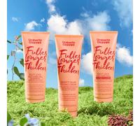 Umberto Giannini Fuller Longer Thicker Strength Trio including Shampoo, Conditioner and Styling Cream for Waves, Curls and Coils to Reduce Breakage and Hair Fall