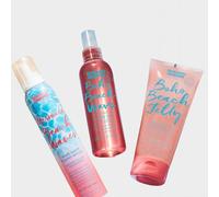 Umberto Giannini Mermaid Wavy Hair Styling Trio for Type 2 Waves - Boho Scrunching Jelly, Mermaid Mousse & UV Protect Texture Spray