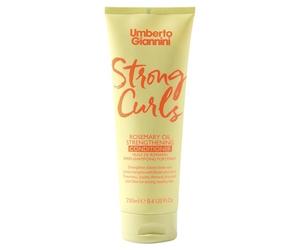 Umberto Giannini Strong Curls Rosemary Oil Strengthening Conditioner for Curly, Coily, Wavy Hair - Includes Biotin + Peppermint - Sulphate Free + Vegan