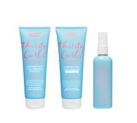 Umberto Giannini Thirsty Curls Curl Kit - Hydrating Shampoo & Conditioner, Overnight Treatment Mask & Curl Styling Lotion - for Dry & Dehydrated Curls, 860.0 millilitre