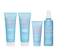 Umberto Giannini Thirsty Curls Hydration Kit - Moisturising Shampoo & Conditioner, Defrizzing Curl Cream & Detangler Leave In Conditioner Spray - for Dry & Dehydrated Curls