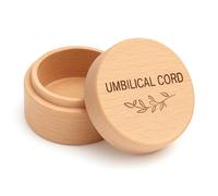 Umbilical Cord Keepsake Box Wooden Cute Fetal Hair Memorial Tooth Box Kids Lost Teeth Storage Durable Baby Keepsake Gift for Christening Gift Baby Shower Pregnancy