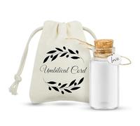 Umbilical Cord Keepsake Glass Bottle with Cork, Jar for Umbilical Cord/fetal Hair Storage and Memorial, Gift for Newborn Christening Baby Shower, Comes with Gift Bag (Love)