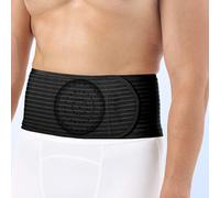 Umbilical Hernia Belt for Men and Women, Abdominal Support Binder with 1 Compression Pad for Naval, Ventral, Incisional Hernias(Black,S)