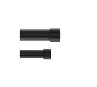 Umbra 1014401-111 66-120 in. Cappa 1 Double Rod Brash, Black