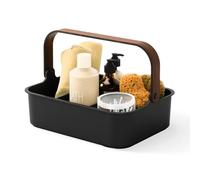 Umbra Bellwood Stackable Container, Organiser with Removable Dividers, Plastic, Black/Walnut, Large, 36 x 26 cm