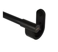 Umbra Bellwood Curtain Rod for Window Drapery, Adjustable Length 42"-120", 107-305 cm, D25mm, Set Includes Finials and Mounting Hardware, Black