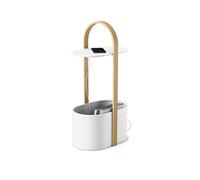 Umbra Bellwood Storage Table, White/Natural, Weiss/Natur