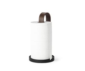 Umbra Bellwood Standing Paper Towel Holder, Wood, Black/Walnut