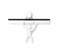 Umbra Buddy Adhesive Shower Squeegee, Window Squeegee with Silicone Blade, White
