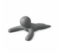 Umbra Buddy Door Stop, Decorative Heavy-Duty Stopper, Charcoal