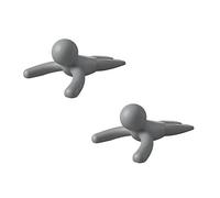 Umbra Buddy Door Stop, Door Stopper for Bottom of Door, 2-Pack, Dark Grey | Soft rubber construction, protects floors from scratches, slip resistant wedge, fits multiple floor types