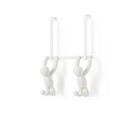 Umbra 1004260-660 Buddy door coat rack with double hooks, plastic, white, 21.6 x 30.5 x 10.8 cm