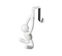 Umbra Buddy Matt White Abs Plastic Round Single Hook (H)130.3mm (W)76.2mm, Pack Of 2