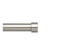 Umbra Cappa 1” Adjustable Curtain Rod for Windows - 66 to 120” Drapery Rod, Nickel