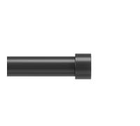 Umbra Cappa 1” Adjustable Double Curtain Rod for Windows - 66"-120”, 168-305 cm, Drapery Rod, Matte Black