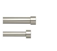 Umbra Cappa Double Curtain Rod, Includes 2 Matching Finials, Brackets & Hardware, 66 to 120-Inch, Nickel
