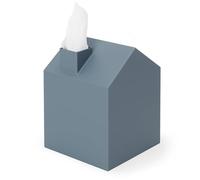 Umbra Casa Tissue Box Cover, House Shaped Kleenex Box Holder, Square, Slate Blue