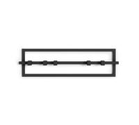 Umbra Cubiko Wall Mounted Coat Rack with Moving Hooks, Modern Coat Panel, One Size, Black