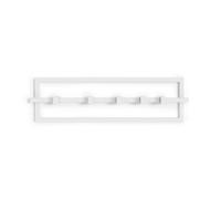 Umbra Cubiko Matt White Metal 5 Hook Rail (L)533.4mm (H)152.4mm