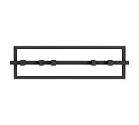 Umbra Cubiko Wall Mounted Coat Rack with Moving Hooks, Modern Coat Panel, One Size, Black