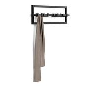 Umbra Cubiko Wall Mounted Coat Rack with Moving Hooks, Modern Coat Panel, One Size, Black