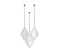 Umbra Dima Mirrors, Trio of Decorative Diamond Shaped Mirrors for Wall - Apartment Décor/Wall Art, Black, Set of 3, 29 x 18 x 1.5 cm