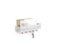 Umbra Estique Entryway Organizer, Great for Storing Keys, Small Accessories, Mail, Wallets and More, White