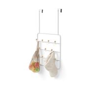 Umbra Estique Multi-Functional Door Hanger with 14 Hooks, No Drilling Over the Door Multi-Organizer, Wall Hanger, White