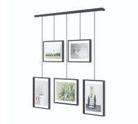 Exhibit Picture Frame Gallery Set, Adjustable Collage Display for 5 Photos, Prints, Artwork and More, Holds two 4x6" and three 5x7" Photos