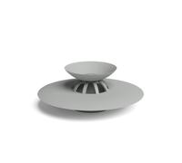 Umbra Flex Drain Plug and Hair Catcher, Dual Purpose Stopper, Prevents Clogged Shower Drains, Grey