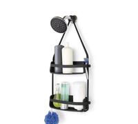Umbra Flex Shower Caddy with Patented Gel-Lock Technology Suction Cup, Black