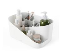 Umbra Glam Cosmetic Organizer, Versatile Storage Container With Removable Insert for Bathroom, Office and More, White