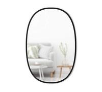Umbra Hub Arched 24 x 36" Wall Mirror With Rubber Frame, Modern Room Decor for Entryways, Washrooms, Living Rooms and More, Black