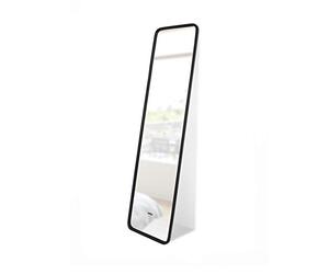 Umbra Hub Arched Floor Length Mirror with Rubber Frame, Leaning or Wall-Mount, Modern Style for Bedroom, Bathroom, Entryway and More, 62 x 14, Black