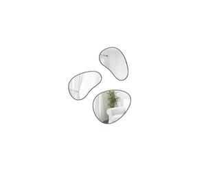 Umbra Hubba Pebble Mirrors, Set of 3, Metallic Titanium