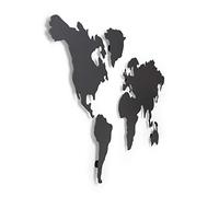 Umbra Mappit Wall Decor Magnet Board Map for Tracking Travels, Titanium Plated, Wall Art,1008050-624,52 x 33 x 3 cm