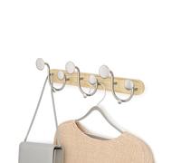 Umbra Melody Wall Coat Rack with 9 Hooks, Natural/Nickel