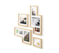 Umbra Mingle Picture Frame Gallery Set of 4, Collage Display for Photos, Prints, Artwork and More, Holds one 4x4, two 4x6, two 5x7 and three 8x10, Natural