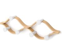 Umbra Montage Wall-Mounted Coat Rack with 6 Hooks, White/Natural